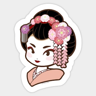 March Maiko - Peony Sticker